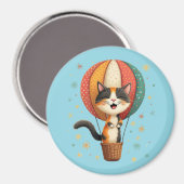 Aimant Illustration de l'aventure de Calico Cat (Recto/Verso)