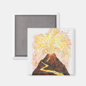 Aimant Illustration de l'éruption volcanique (Recto/Verso)