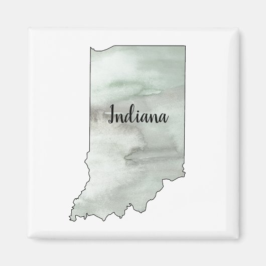 Aimant Illustration de l'état de l'Indiana (Devant)