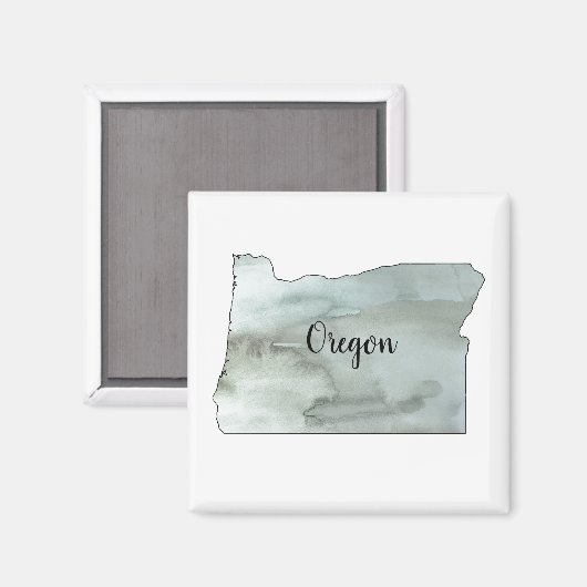 Aimant Illustration de l'État de l'Oregon (Recto/Verso)