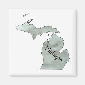 Aimant Illustration de l'État du Michigan (Devant)