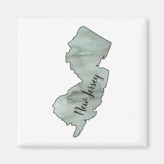 Aimant Illustration de l'état du New Jersey (Devant)
