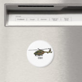 Aimant Illustration de l'hélicoptère de l'armée (In Situ (Lave-vaisselle))
