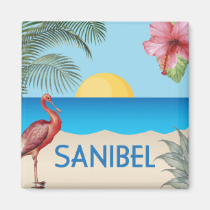 Aimant Illustration de l'île de Sanibel en Floride