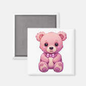 Aimant Illustration de l'ours de dessin (Recto/Verso)