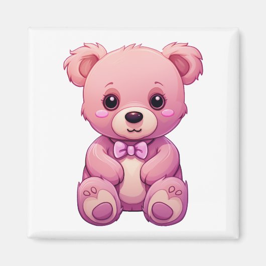 Aimant Illustration de l'ours de dessin (Devant)