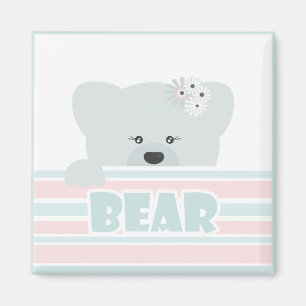 Aimant Illustration de l'ours en peluche pour enfants
