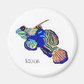 Aimant Illustration de Mandarinfish  (Devant)
