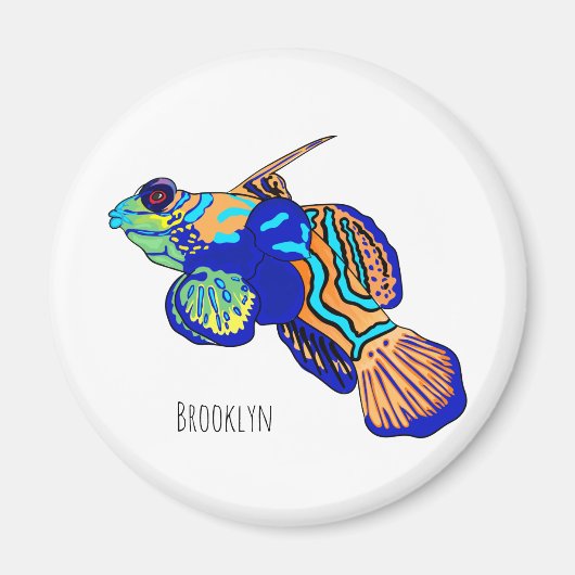 Aimant Illustration de Mandarinfish (Devant)