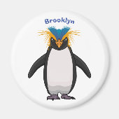 Aimant Illustration de mignon macaroni pingouin (Devant)