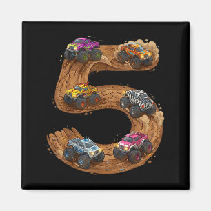 Aimant Illustration de monstre d'anniversaire de garçon d