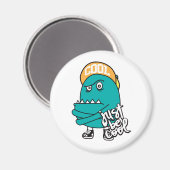 Aimant Illustration de monstre mignon dessinée à la main (Recto/Verso)