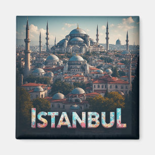 Aimant Illustration de monument de voyage à Istanbul Turq