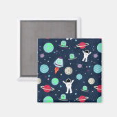 Aimant illustration de motif spatial (Recto/Verso)