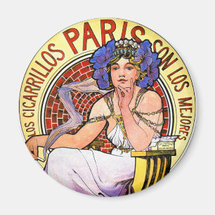 Aimant Illustration de Mucha Art Nouveau