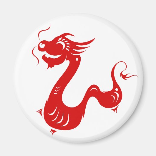 AIMANT ILLUSTRATION DE PAPERCUT CHINOIS ZODIAC DRAGON (Devant)