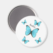 Aimant Illustration de papillons Morpho (Recto/Verso)