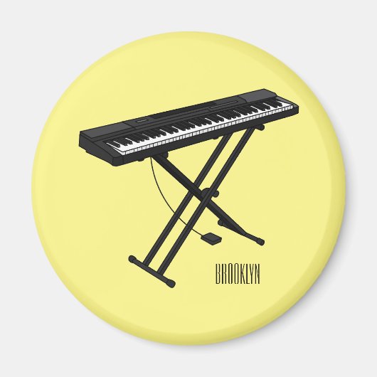 Aimant Illustration de piano clavier (Devant)