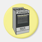 Aimant Illustration de poêle électrique (Devant)