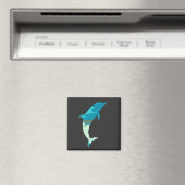 Aimant Illustration de poisson dauphin Style silhouette (In Situ (Lave-vaisselle))