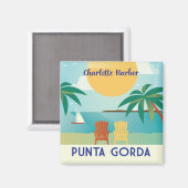 Aimant Illustration de Punta Gorda, Charlotte Harbour Flo (Recto/Verso)