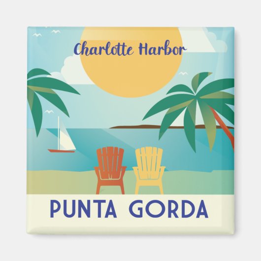 Aimant Illustration de Punta Gorda, Charlotte Harbour Flo (Devant)