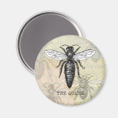 Aimant Illustration de reine abeille insecte (Recto/Verso)