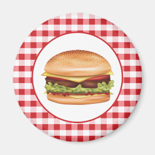 Aimant Illustration de restauration rapide Hamburger sur