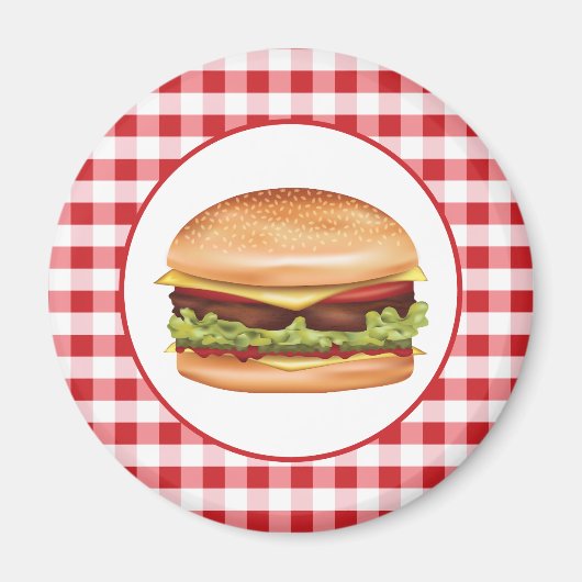 Aimant Illustration de restauration rapide Hamburger sur  (Devant)