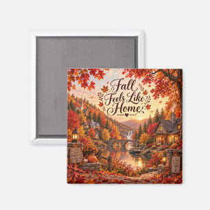 Aimant Illustration de sentiments rustiques d'automne com