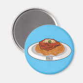 Aimant Illustration de Spaghetti (Recto/Verso)