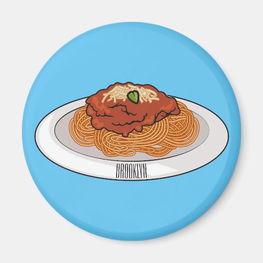 Aimant Illustration de Spaghetti (Devant)