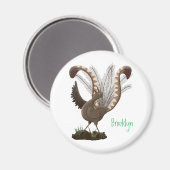 Aimant Illustration de superbe et superbe lyrebird (Recto/Verso)