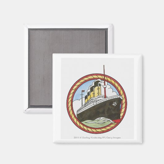 Aimant Illustration de Titanic (Recto/Verso)