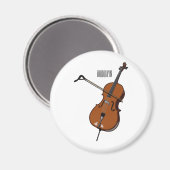 Aimant Illustration de violoncelle (Recto/Verso)