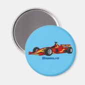 Aimant Illustration de voitures de course à grande vitess (Recto/Verso)