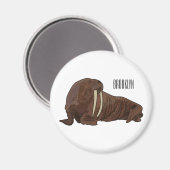 Aimant Illustration de Walrus (Recto/Verso)