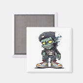 Aimant Illustration de Zombie (1) (Recto/Verso)