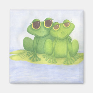 Aimant Illustration des amoureux de la grenouille
