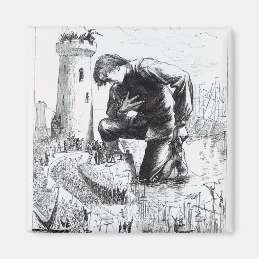 Aimant Illustration des "voyages de Gulliver" (Devant)