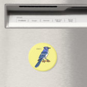 Aimant Illustration d'oiseau de jay bleu (In Situ (Lave-vaisselle))