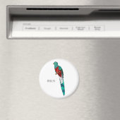Aimant Illustration d'oiseau de quetzal resplendissant (In Situ (Lave-vaisselle))