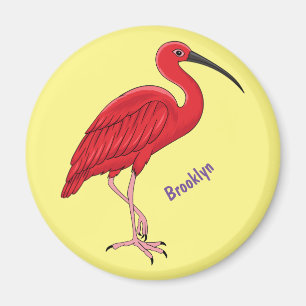 Aimant Illustration d'oiseau Scarlet ibis