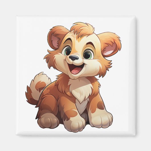 Aimant Illustration d'ours de dessin animé (Devant)