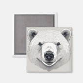 Aimant Illustration d'ours polaire (Recto/Verso)