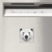 Aimant Illustration d'ours polaire (In Situ (Lave-vaisselle))