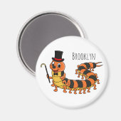 Aimant Illustration drôle de dessin animé centipede (Recto/Verso)