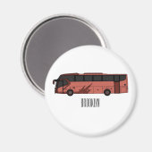 Aimant Illustration du bus (Recto/Verso)