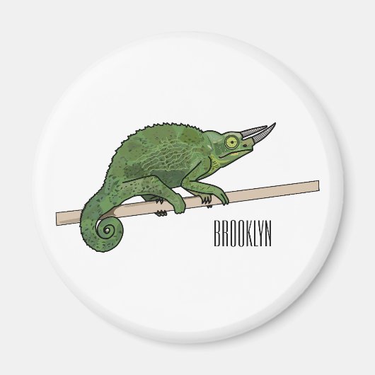 Aimant Illustration du caméléon de Jackson (Devant)