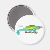 Aimant Illustration du caméléon de Jackson (Recto/Verso)